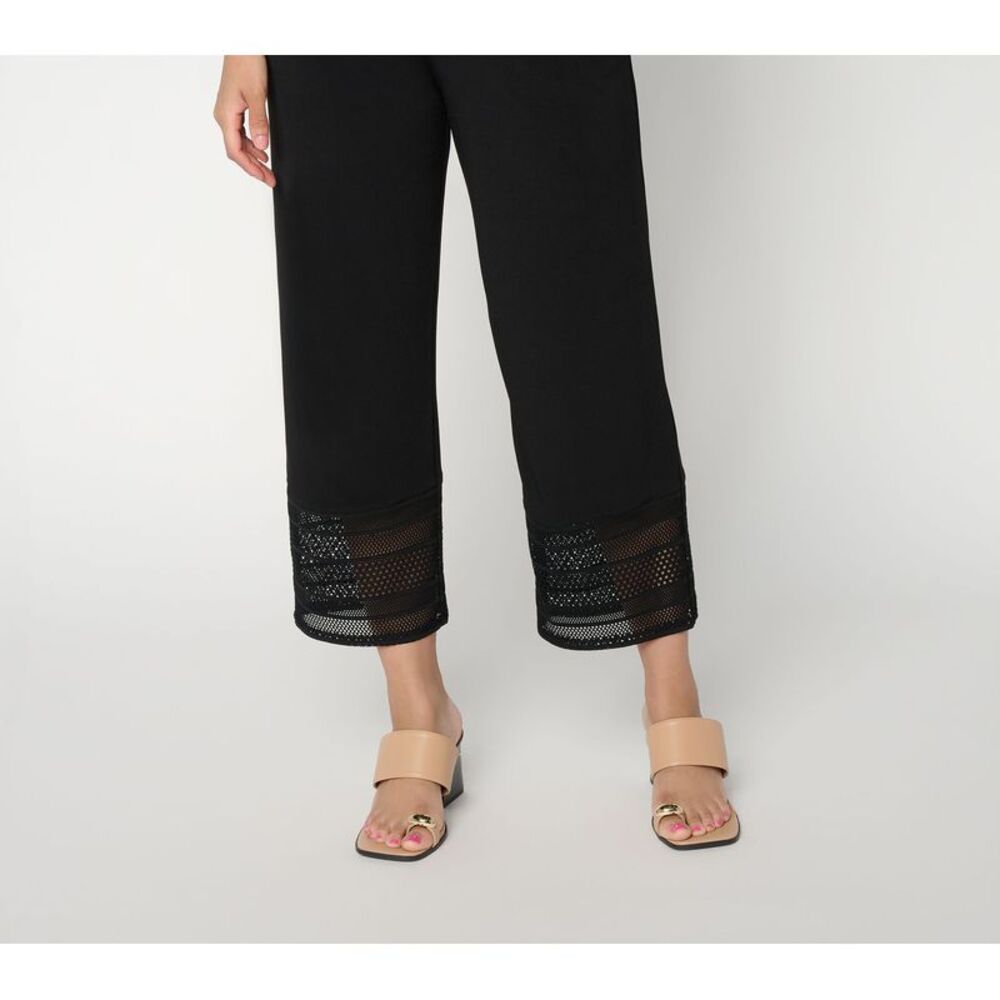 Susan Graver Women's Petite Pants PXL Make Your Selection: Liquid Black